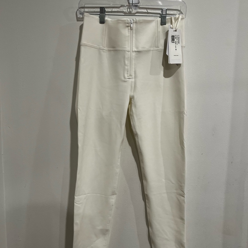 Freddy WRUP Faux Leather - High Waisted - Ankle Length - white